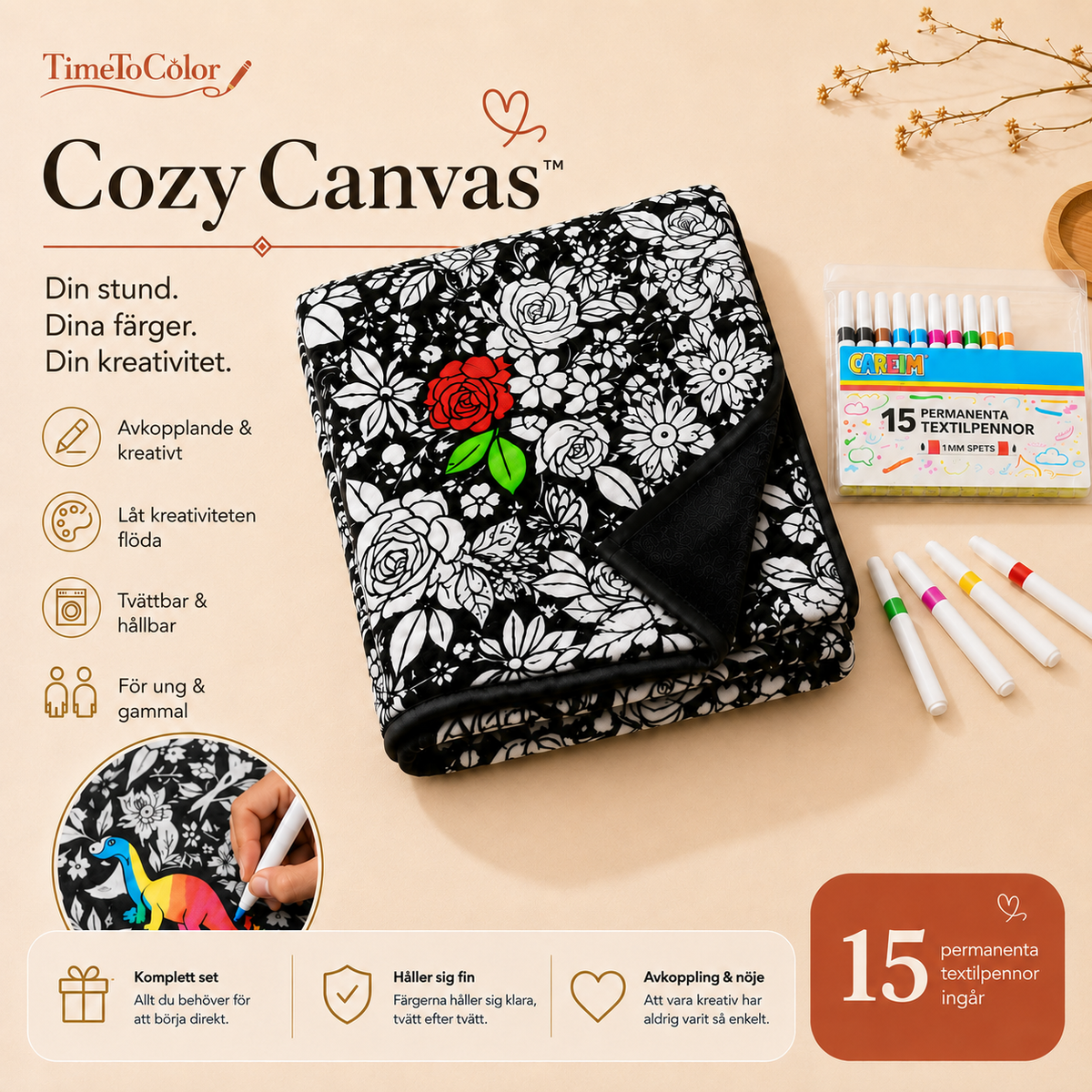 CozyCanvas™ - Färglägg din egen unika filt