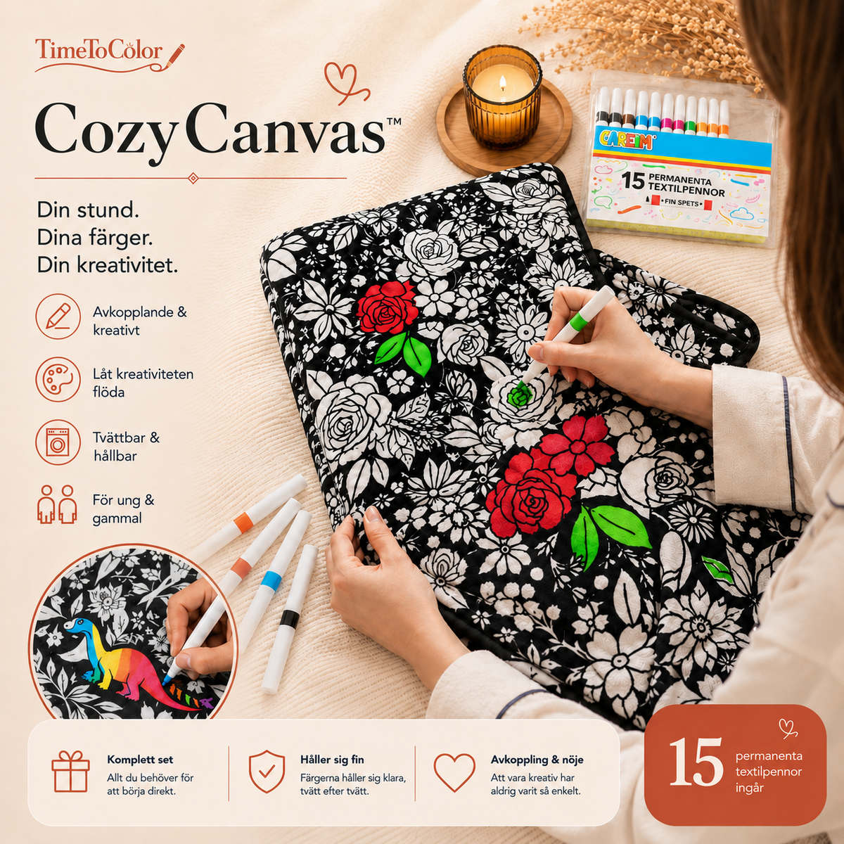 CozyCanvas™ - Färglägg din egen unika filt