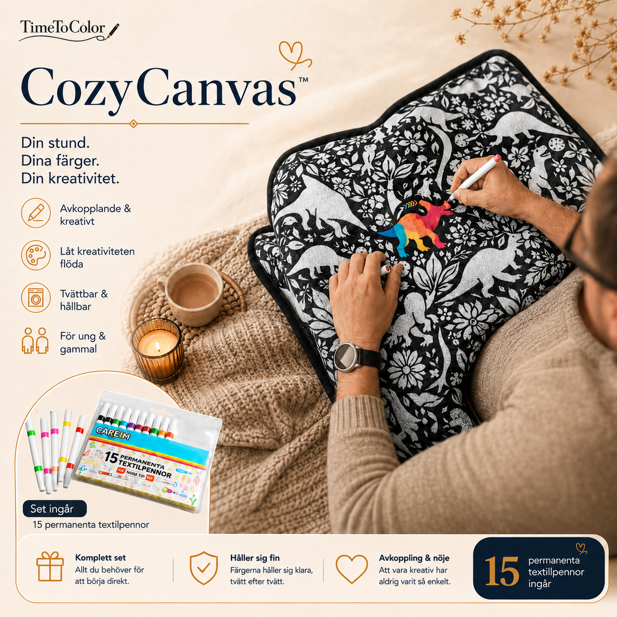 CozyCanvas™ - Färglägg din egen unika filt
