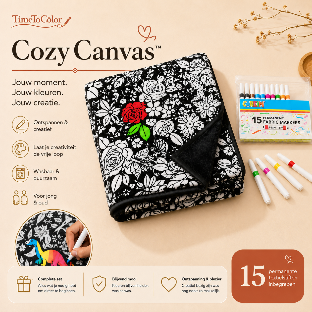 CozyCanvas™ - Kleur je eigen unieke deken