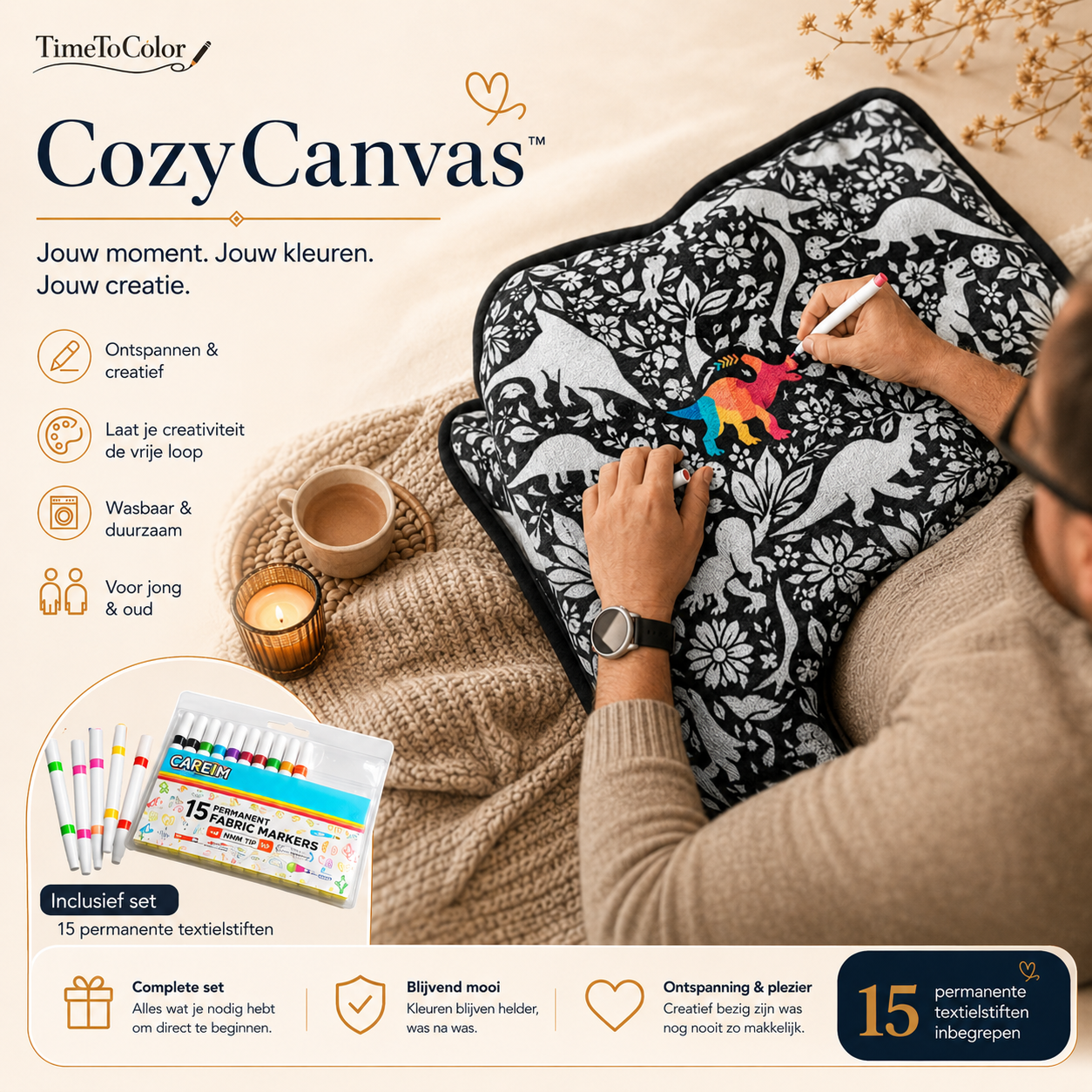 CozyCanvas™ - Kleur je eigen unieke deken