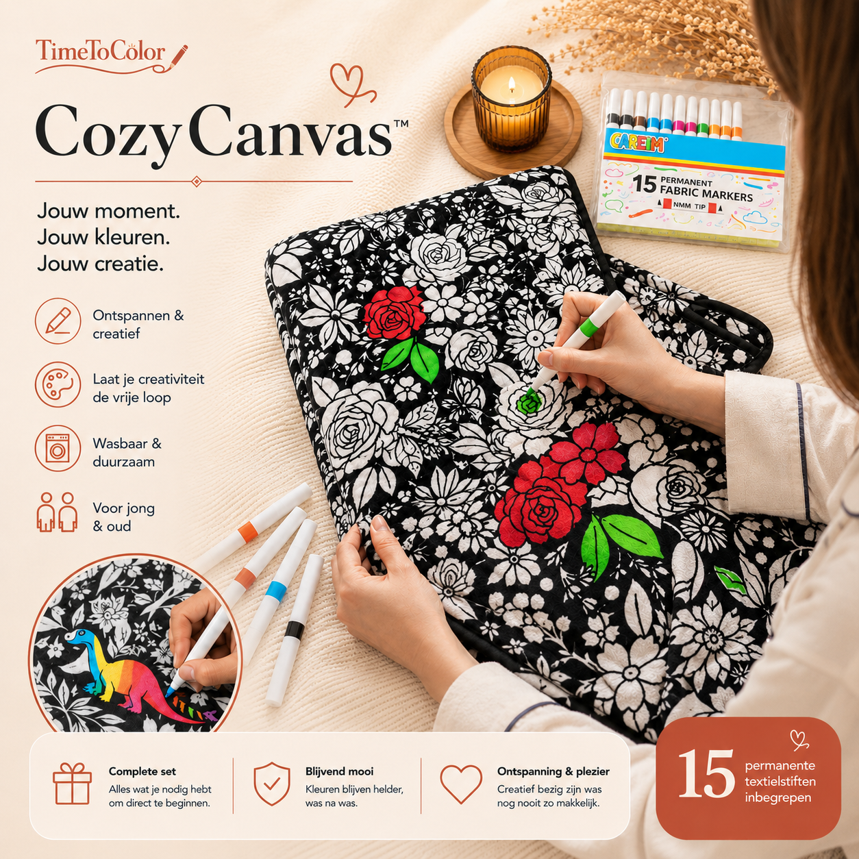CozyCanvas™ - Kleur je eigen unieke deken